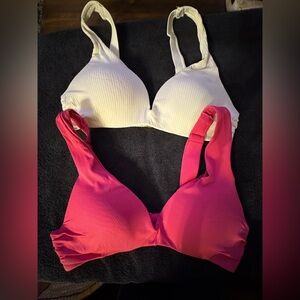 H&M White and Pink Bras Set